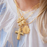 Puffy Shamrock Necklace with gold chain - 18k Plated Necklace - Lisi Lerch