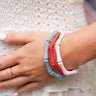 Red, White and Blue Bracelet Stack - Lisi Lerch