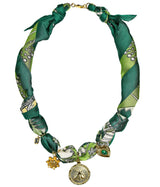 Reese - Green Bee Charm - Scarf Necklace - Lisi Lerch