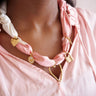 Rosie - Pink Heart - Scarf Necklace - Lisi Lerch