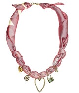 Rosie - Pink Heart - Scarf Necklace - Lisi Lerch