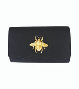 Ruby Scalloped - Faille Black Clutch - Lisi Lerch
