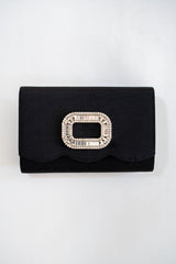 Ruby Scalloped - Faille Black Clutch - Lisi Lerch