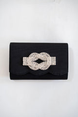 Ruby Scalloped - Faille Black Clutch - Lisi Lerch