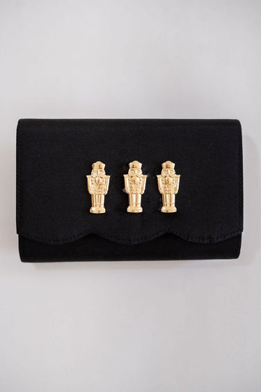 Ruby Scalloped - Faille Black Clutch - Lisi Lerch