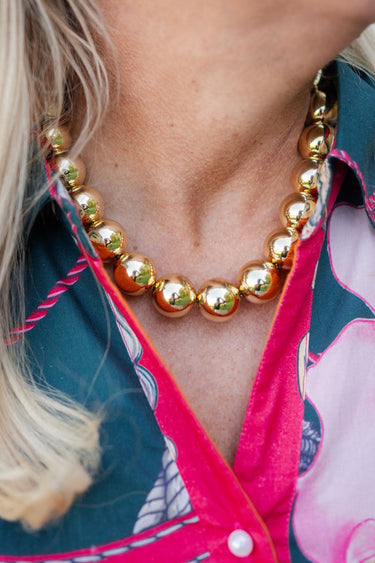 Ryan Gold Beaded Necklace - Lisi Lerch