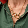 Sarah - Chunky Horsebit Necklace - 18k Gold Plated - Lisi Lerch