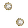 Scalloped Baby Bezel Stud - 18k Gold Plated - Lisi Lerch