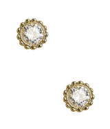 Scalloped Baby Bezel Stud - 18k Gold Plated - Lisi Lerch