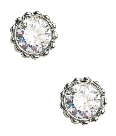 Scalloped Large Bezel Stud - 18k Gold Plated - Lisi Lerch