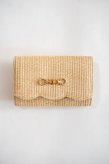 Scalloped Ruby Straw Clutch - Florida Friends - Lisi Lerch