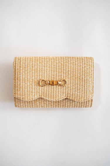 Scalloped Ruby Straw Clutch - Florida Friends - Lisi Lerch