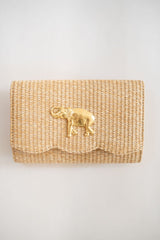 Scalloped Ruby Straw Clutch - Florida Friends - Lisi Lerch