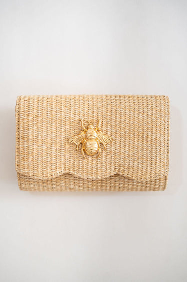 Scalloped Ruby Straw Clutch - Florida Friends - Lisi Lerch