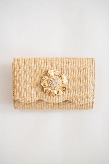 Scalloped Ruby Straw Clutch - Florida Friends - Lisi Lerch