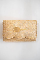 Scalloped Ruby Straw Clutch - Florida Friends - Lisi Lerch