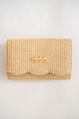 Scalloped Ruby Straw Clutch - Florida Friends - Lisi Lerch