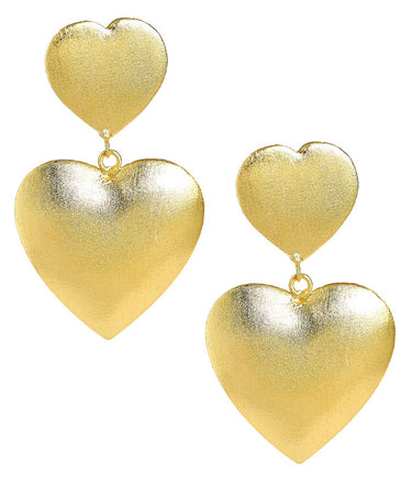 Scout - Brushed Gold Heart Earring - 18k Gold Plated - Lisi Lerch