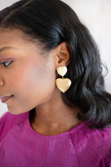 Scout - Brushed Gold Heart Earring - 18k Gold Plated - Lisi Lerch