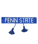 Shiny Penn State - Flat Adjustable Beaded Tassel Bracelet - Lisi Lerch