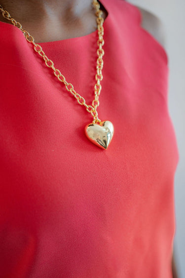 Sienna - Puffy Heart Necklace - 18k Gold Plated - Lisi Lerch