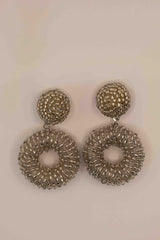 Silver Bonnie Beaded Earring -Sample Sale- Final Sale - Lisi Lerch