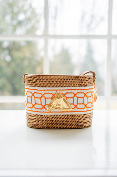 Small Charlotte - Orange Octagon Band - Horsehead - Lisi Lerch