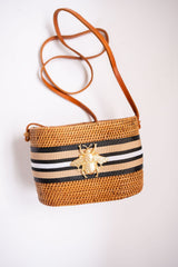Small Charlotte - Tan Stripe Layer - Bamboo Toggle - Lisi Lerch