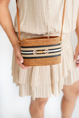 Small Charlotte - Tan Stripe Layer - Bamboo Toggle - Lisi Lerch
