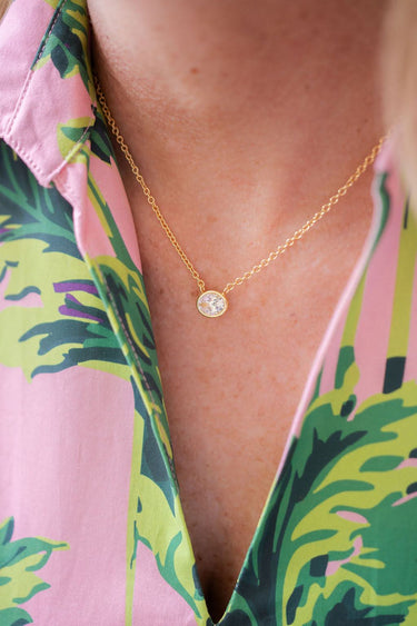 Small Oval Bezel Necklace - Lisi Lerch