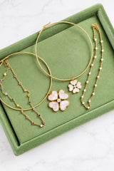 Small Poppy Collar Necklace - 18k Gold Plated - Darby Clark Collection - Lisi Lerch