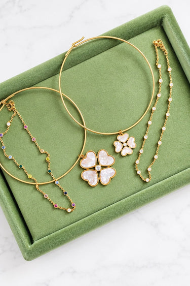 Small Poppy Collar Necklace - 18k Gold Plated - Darby Clark Collection - Lisi Lerch