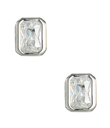 Small Rectangle Bezel Stud - 18k Gold Plated - Lisi Lerch