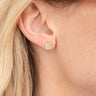 Small Rectangle Bezel Stud - 18k Gold Plated - Lisi Lerch