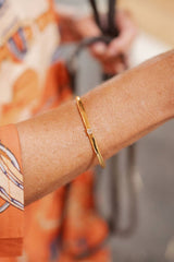 Stella Single Bezel Cuff- 18k Plated - Lisi Lerch