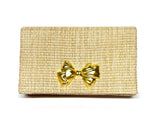 Straw Jillian-Gold Bow- Sample Sale- Final Sale - Lisi Lerch