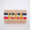 Straw Ruby-Red/White/Blue Band- Gold USA Letters - Lisi Lerch