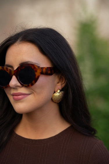 Sullivan Gold Shell Earring - 18k Gold Plated - Belle of the Ball Collection - Lisi Lerch