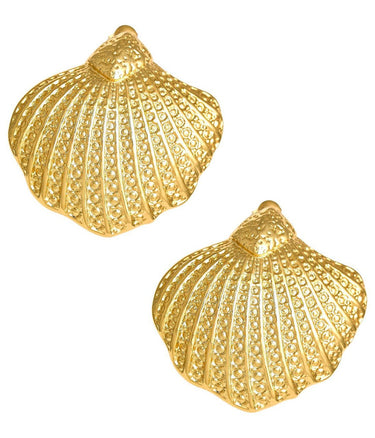 Sullivan Gold Shell Earring - 18k Gold Plated - Belle of the Ball Collection - Lisi Lerch