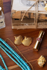 Sullivan Gold Shell Earring - 18k Gold Plated - Belle of the Ball Collection - Lisi Lerch