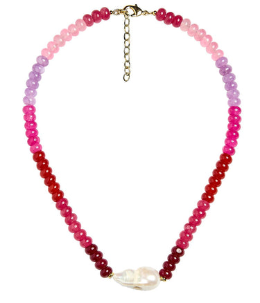 Susie- Quartz Beaded Necklace with freshwater Pearl - Lisi Lerch