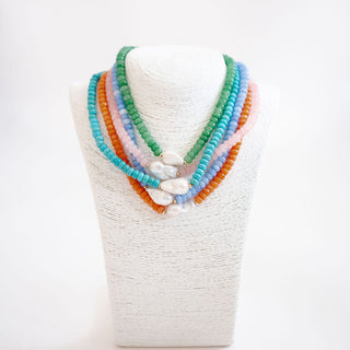 Susie - Quartz Beaded Necklace with freshwater Pearl - Lisi Lerch