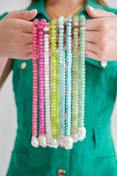 Susie - Quartz Beaded Necklace with freshwater Pearl - Lisi Lerch