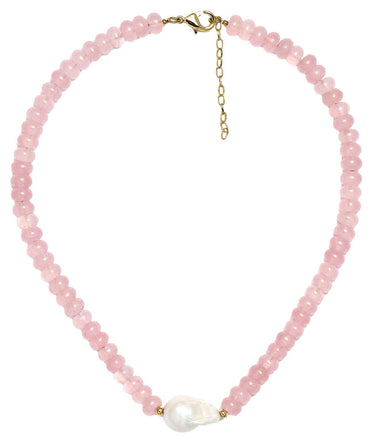 Susie - Quartz Beaded Necklace with freshwater Pearl - Lisi Lerch