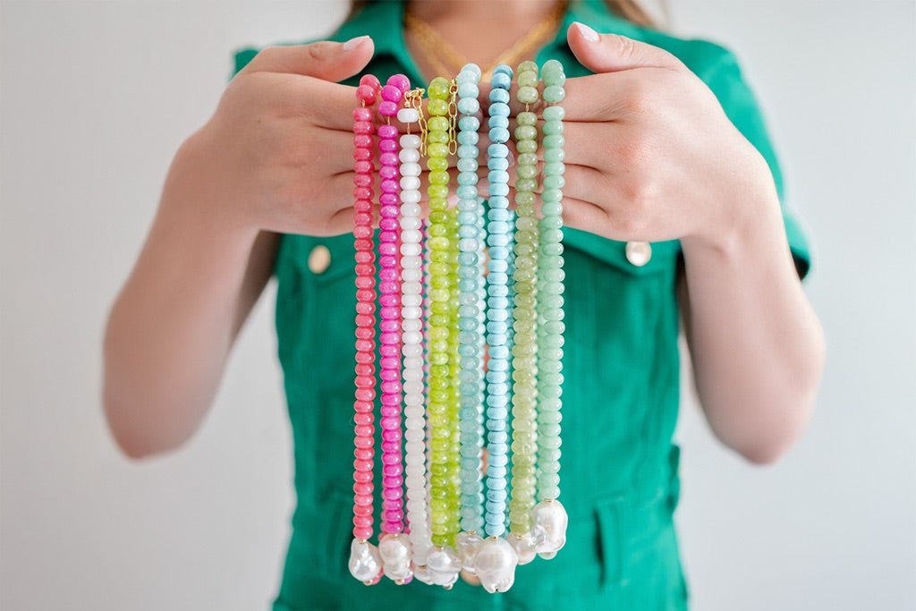 Susie - Quartz Beaded Necklace with freshwater Pearl - Lisi Lerch