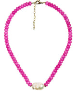 Susie - Quartz Beaded Necklace with freshwater Pearl - Lisi Lerch