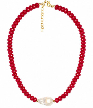 Susie- Quartz Beaded Necklace with freshwater Pearl - Lisi Lerch