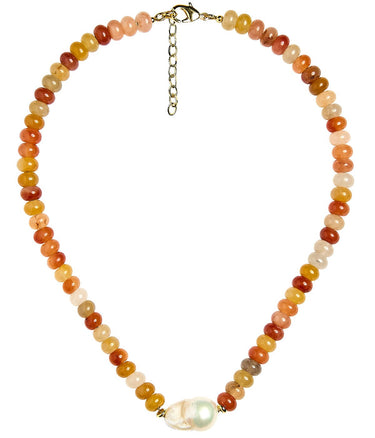 Susie- Quartz Beaded Necklace with freshwater Pearl - Lisi Lerch