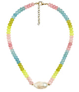 Susie- Quartz Beaded Necklace with freshwater Pearl - Lisi Lerch