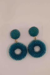 Teal Bonnie Beaded Earring -Sample Sale- Final Sale - Lisi Lerch